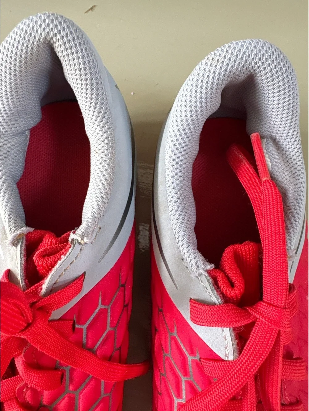 Nike Hypervenom Soccer Cleats Red and Gray Size 13 Kids Boys girls